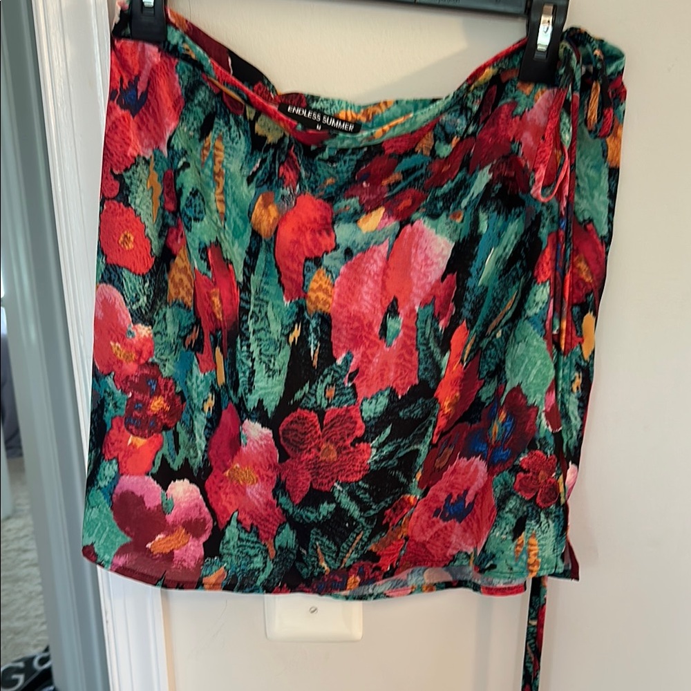 Floral Mini Skirt - Multicolor